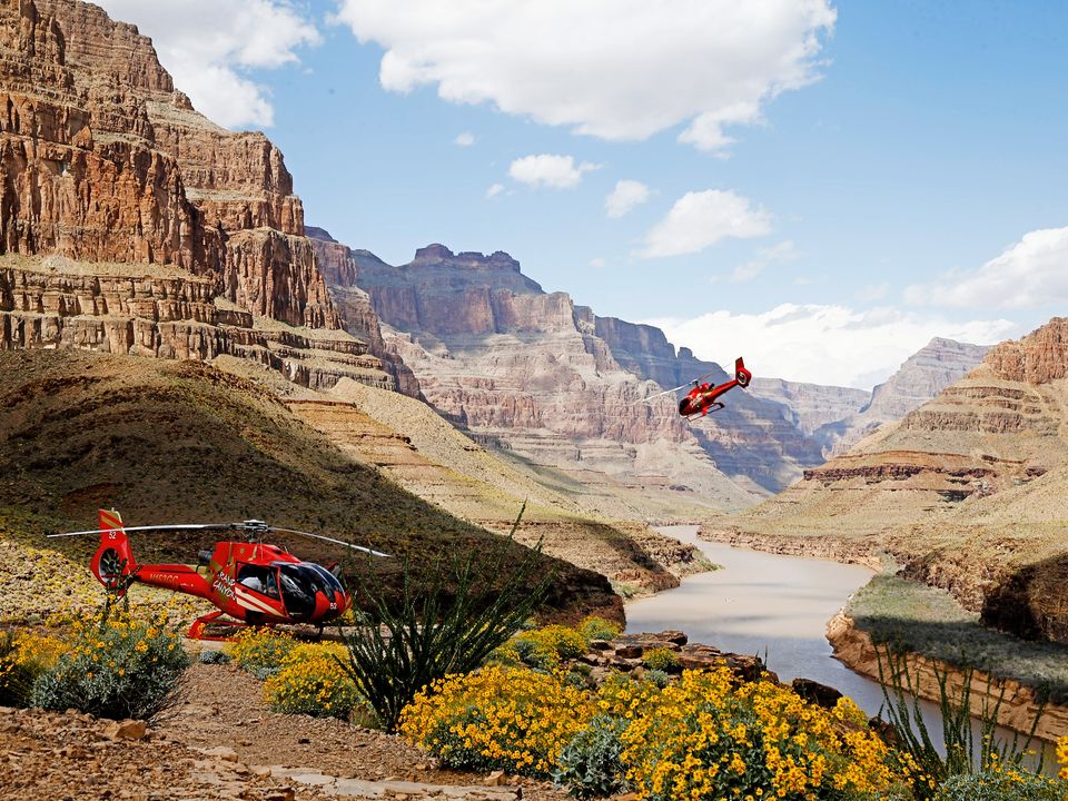 Met de helicopter over de Grand Canyon