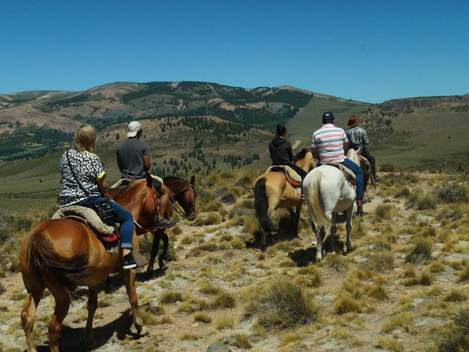 Paardrijden in de omgeving van Bariloche, Argentinië