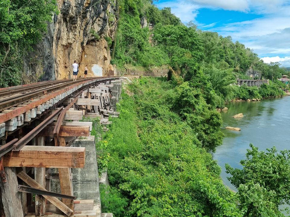 Burma spoorlijn bij de River Kwai, Thailand
