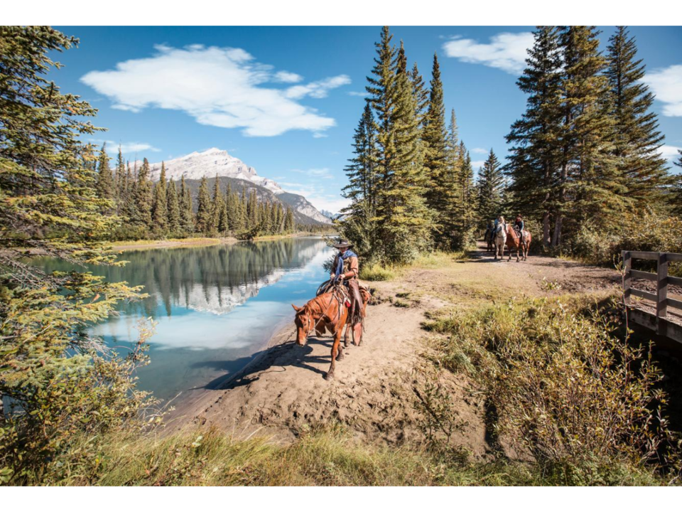 Canada-Banff-Paardrijden-Bow-River