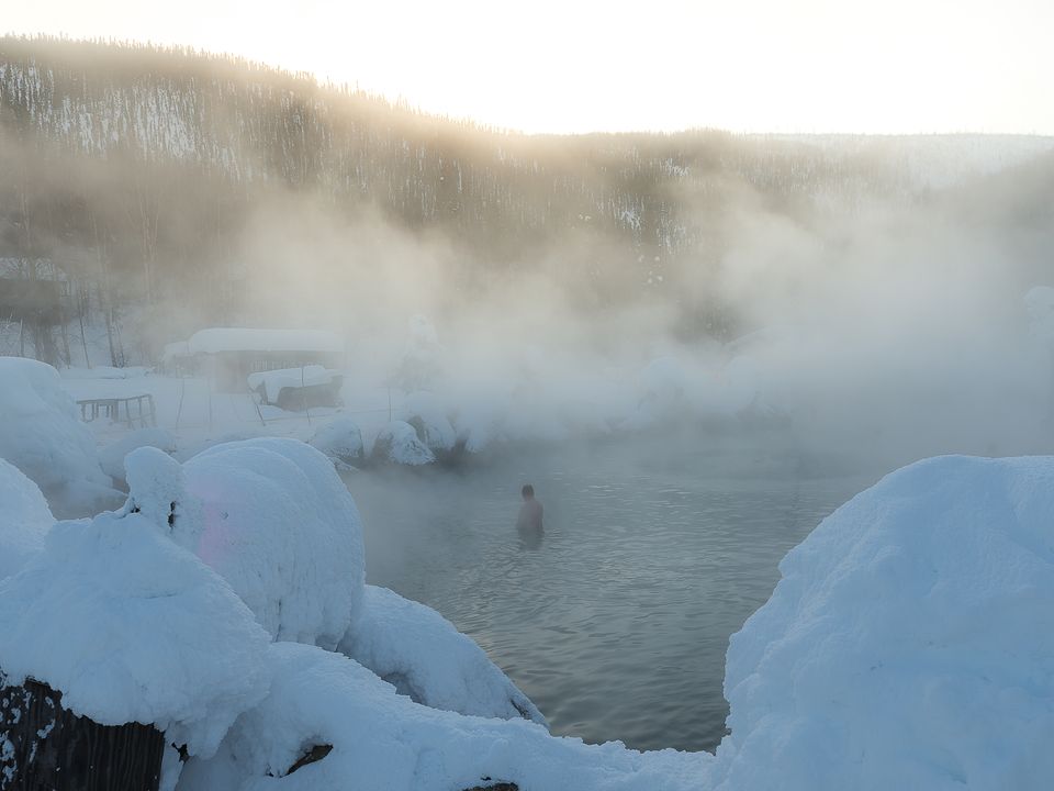 Warmwaterbronnen bij Chena, Alaska, Amerika