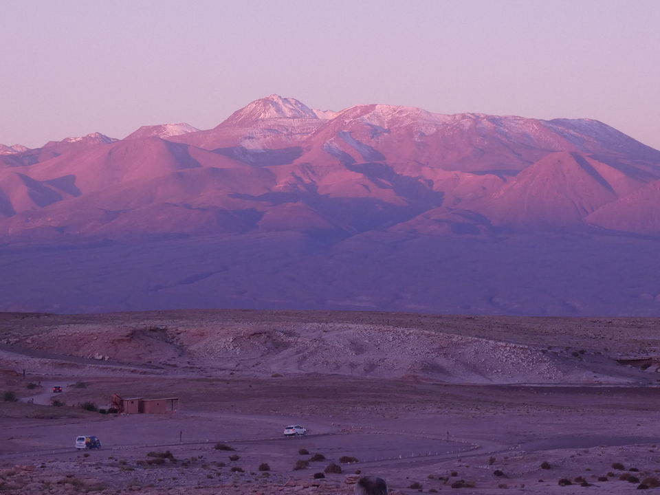 Atacama woestijn tijdens zonsondergang