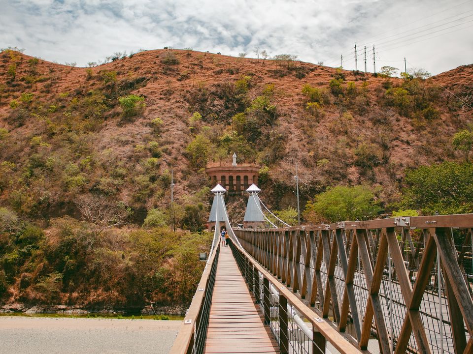 De loopbrug in Santa Fé de Antioquia