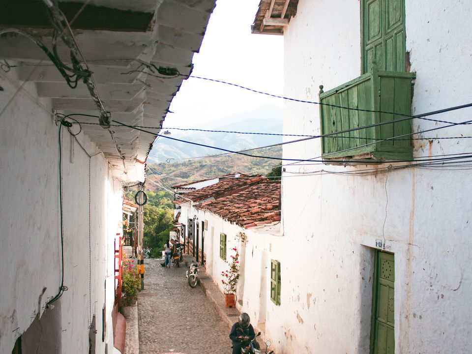 De straat in Santa Fé de Antioquia