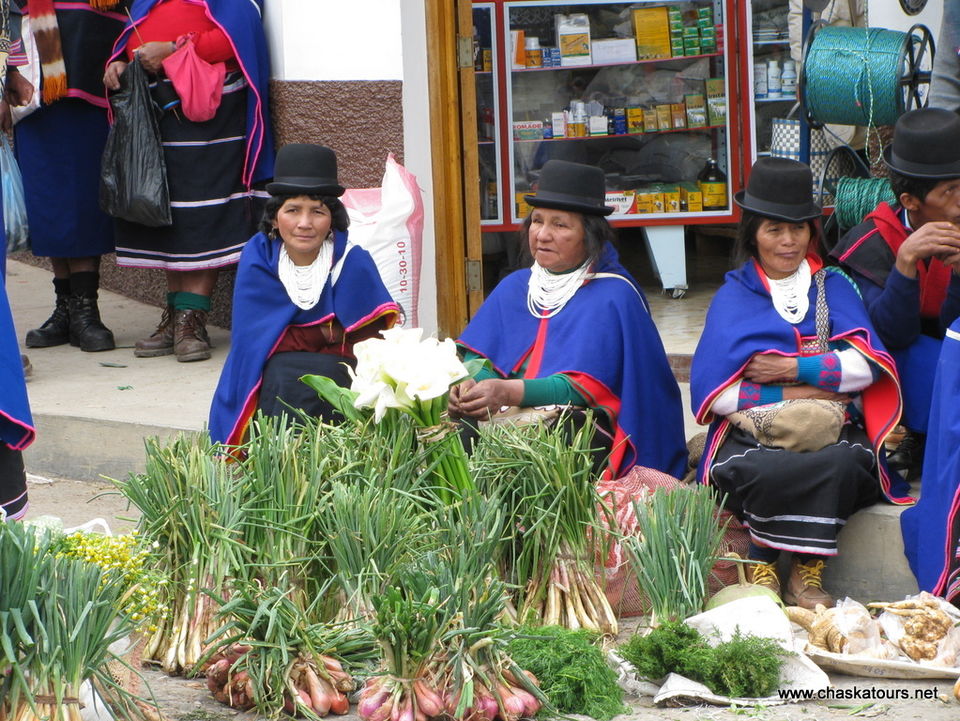 Locals op de markt in Popayan