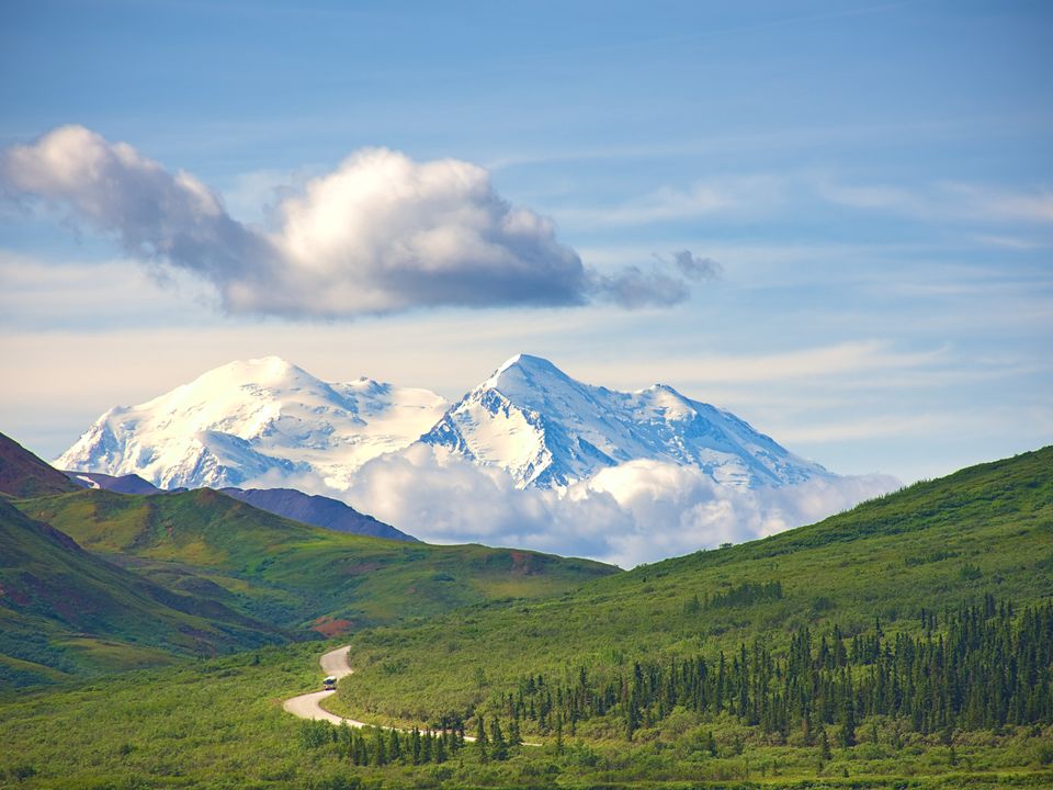 Mount Denali in het Denali National Park, Alaska, Verenigde Staten