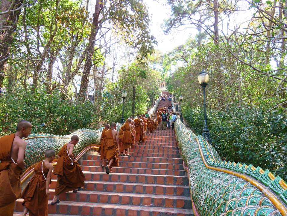 Monniken in Thailand