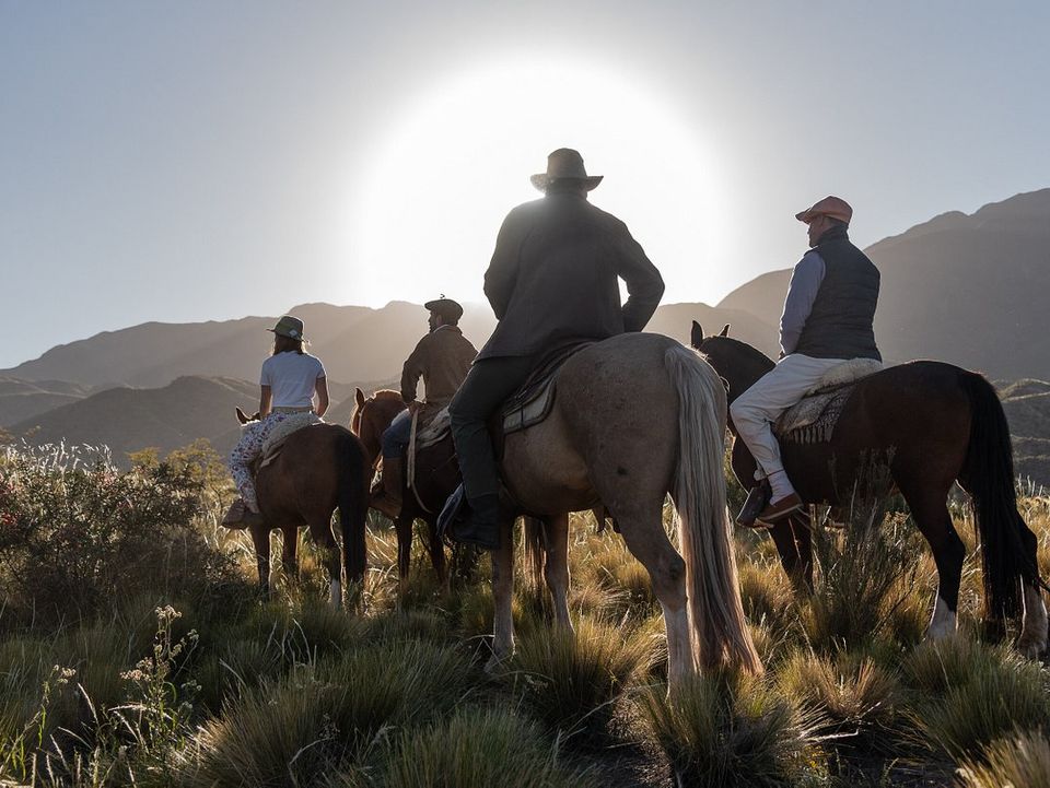 Op het paard in Argentinië