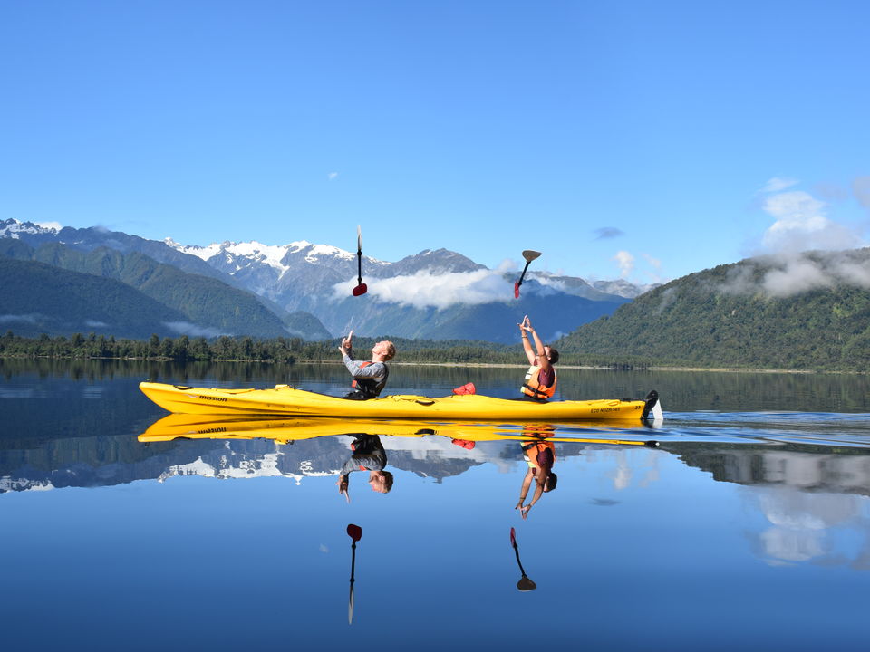 Kajakken in Franz Josef, Nieuw-Zeeland