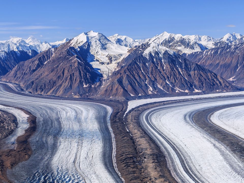 Gletsjer in Kluane National Park, Yukon, Canada