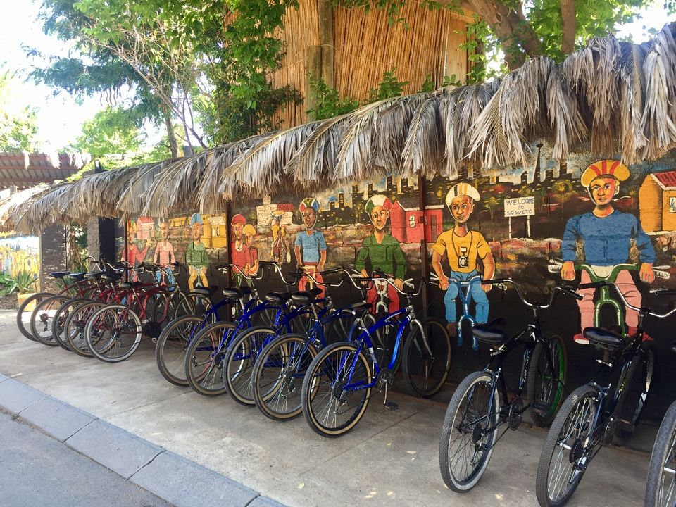 Streetart tijdens de fietstocht in Johannesburg