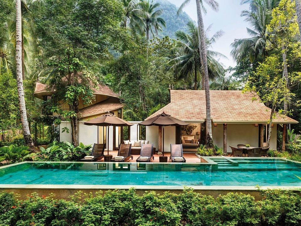 Het luxe boutiquehotel Rayavadee in Krabi in Thailand