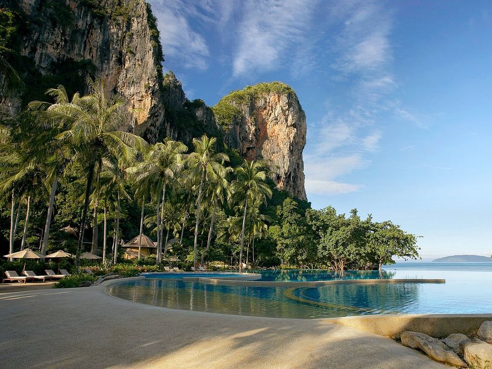 Het luxe Rayavadee in Krabi in Thailand