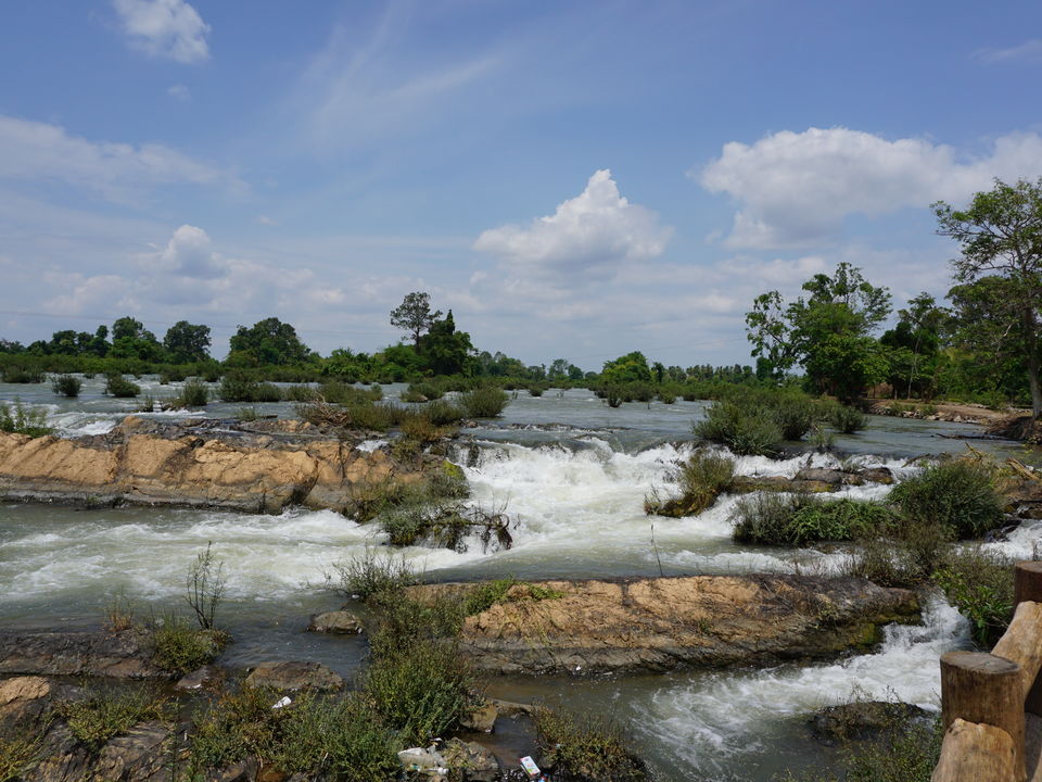 Uitzicht op de Li Phi watervallen op Don Khone