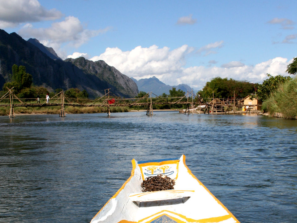 Kanotocht in Laos, Vang Vieng