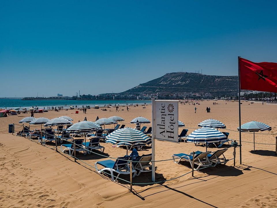 Ontspan aan een van de stranden van Agadir