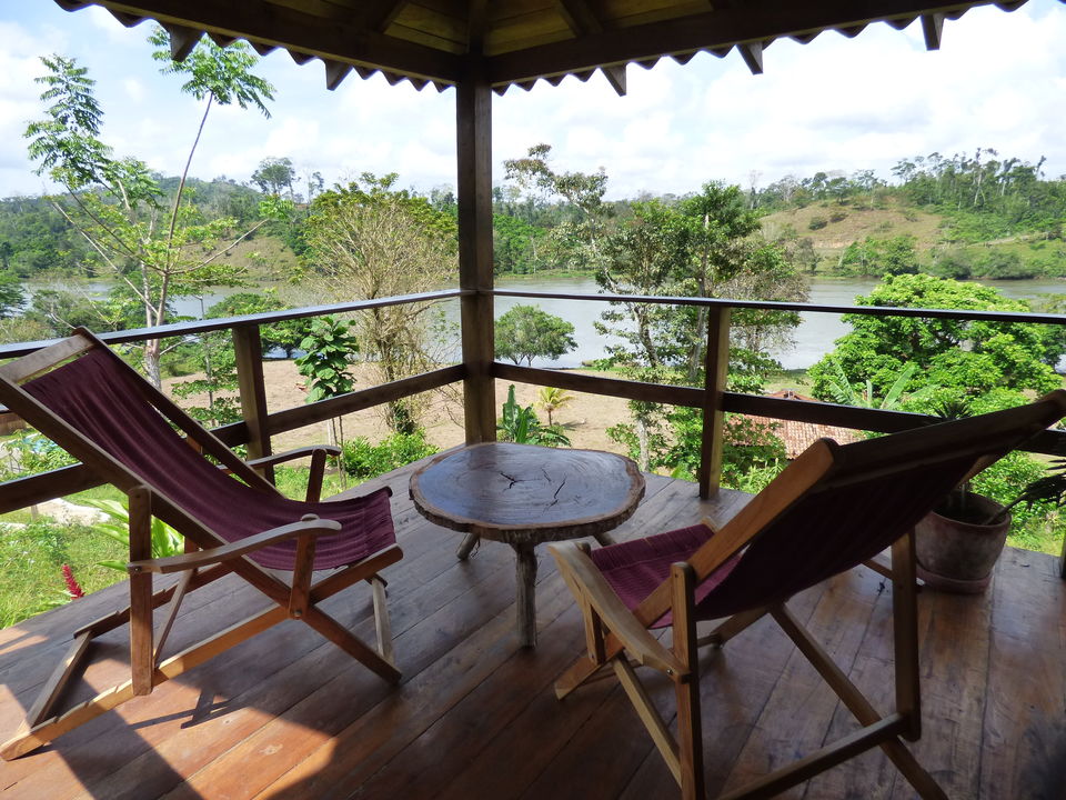 Prachtig uitzicht vanaf Guacimo Lodge in El Castillo, Nicaragua