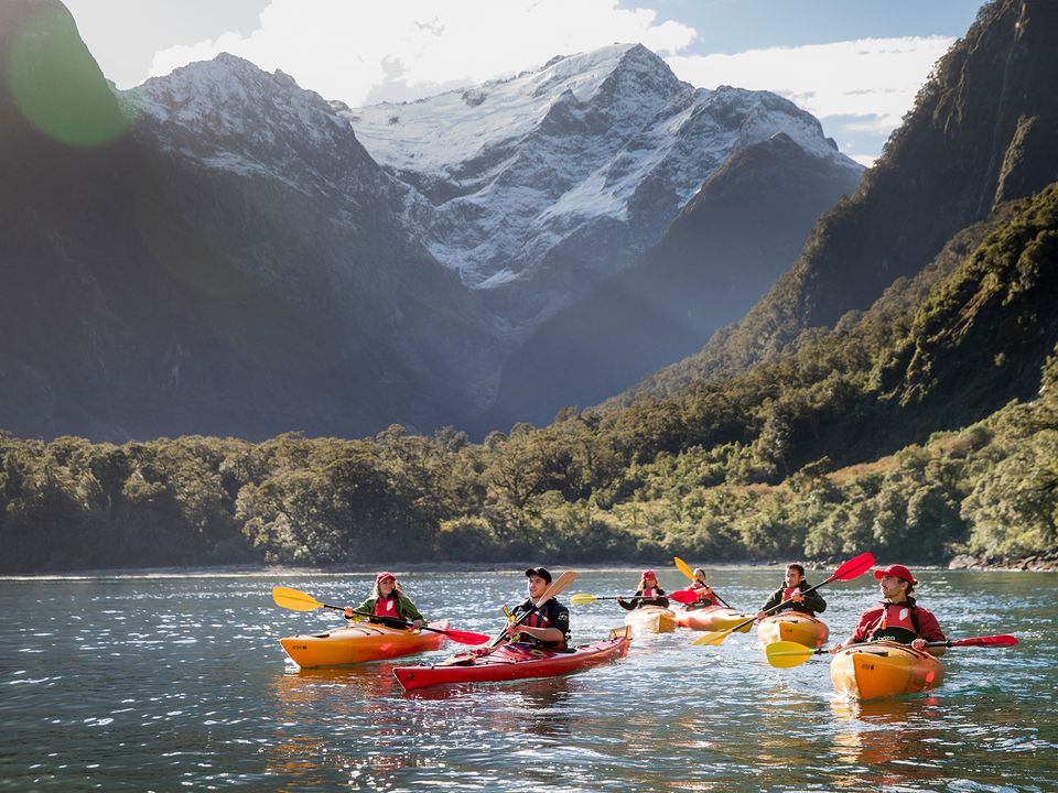 Kajakken in Milford Sound