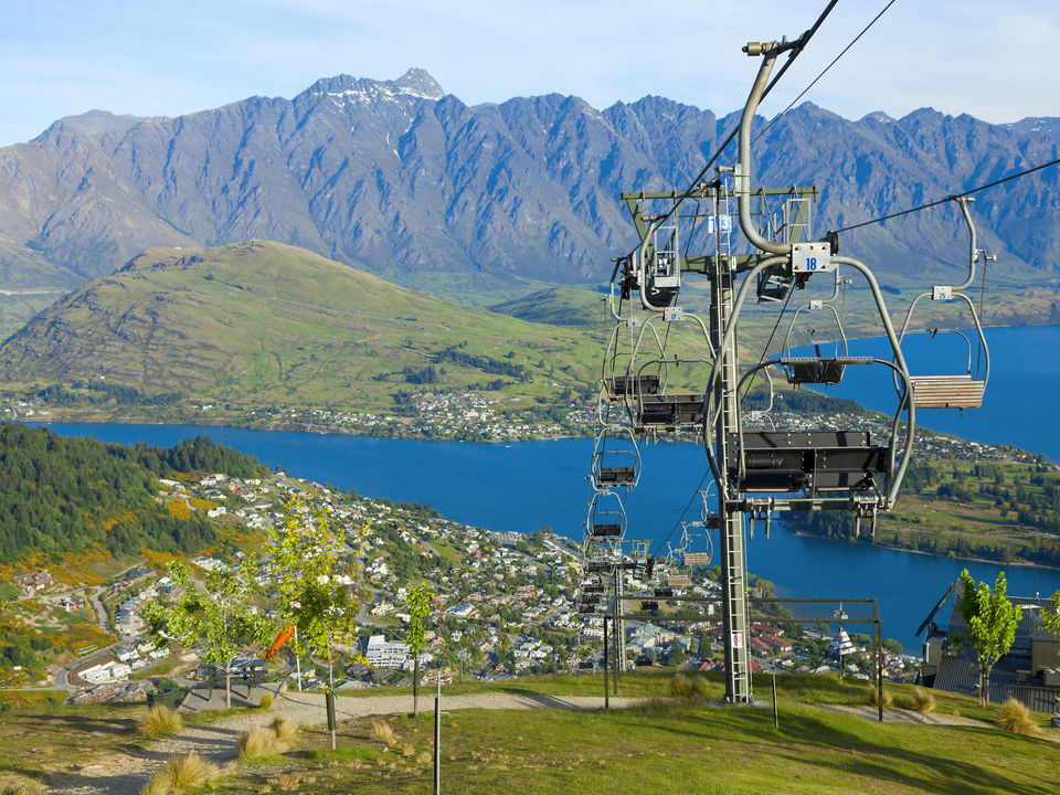 Gondel bij Queenstown, Nieuw-Zeeland: