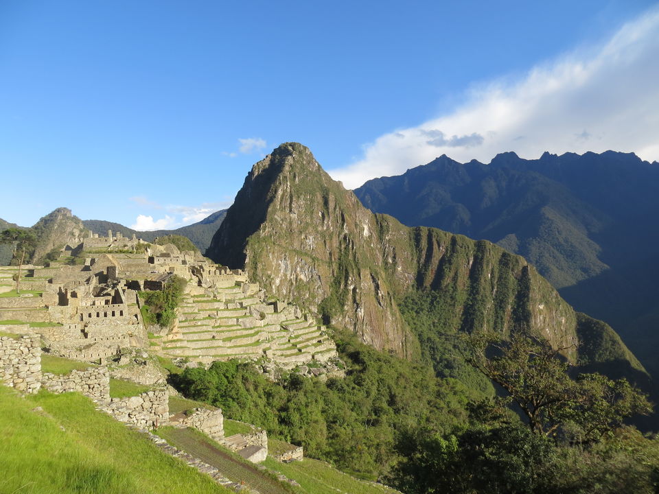 Geniet van het uitzicht over de Machu Picchu in Peru