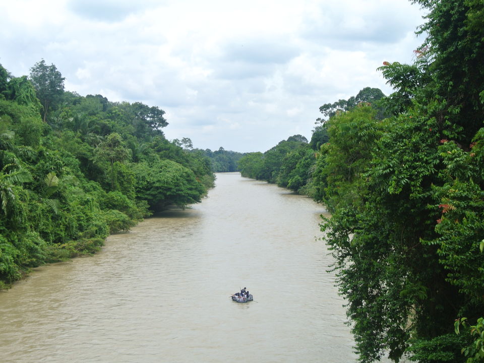 Tuben door de rivier in Tangkahan, Sumatra