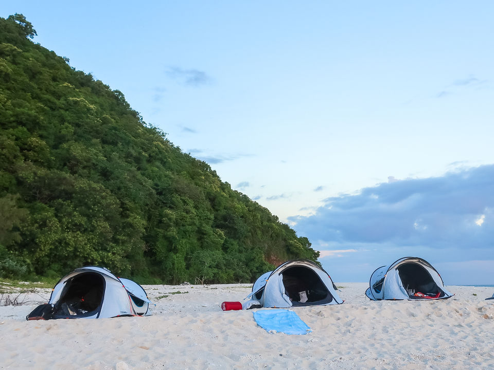 Kamperen op Koh Kye, Thailand