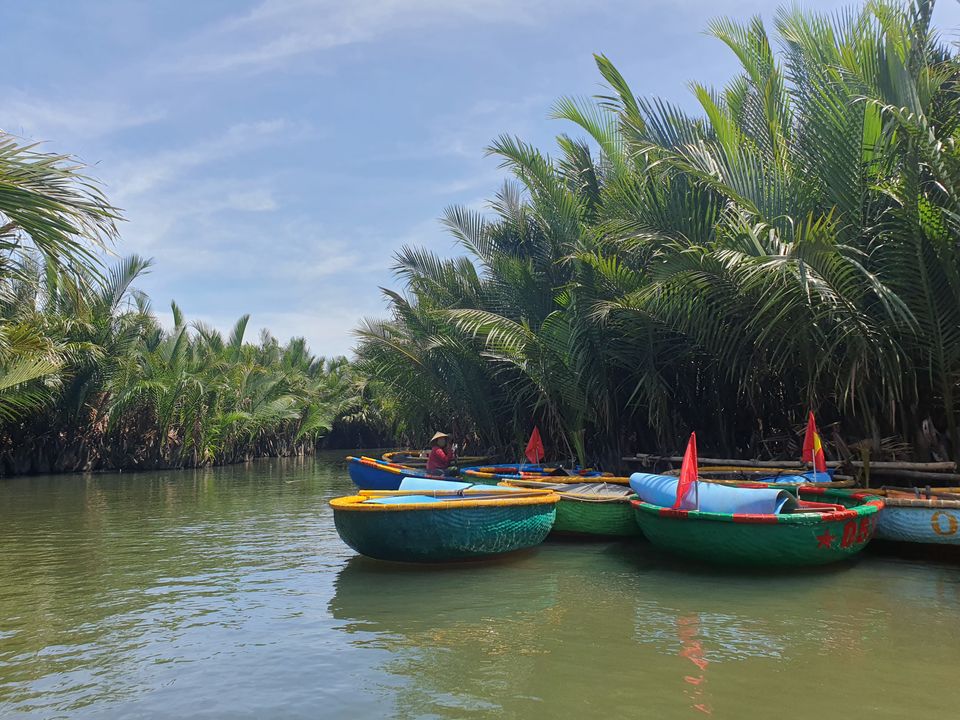 Rondje bootjes bij Hoi An, Vietnam