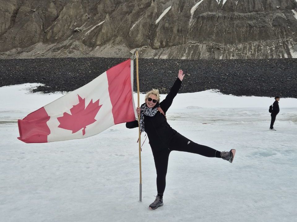 Wandel over een gletsjer in West-Canada