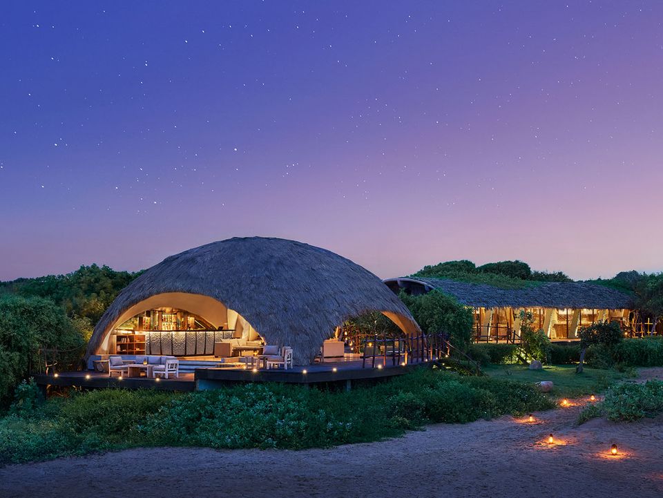 Overnachten in Chena Huts, Yala, Sri Lanka