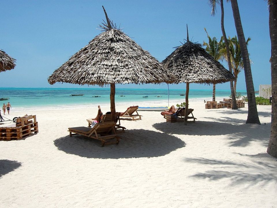 Spierwitte stranden op Zanzibar, Tanzania