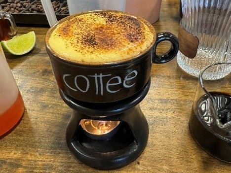 Vietnamese egg coffee tijdens de koffiecursus in Ho Chi Minh