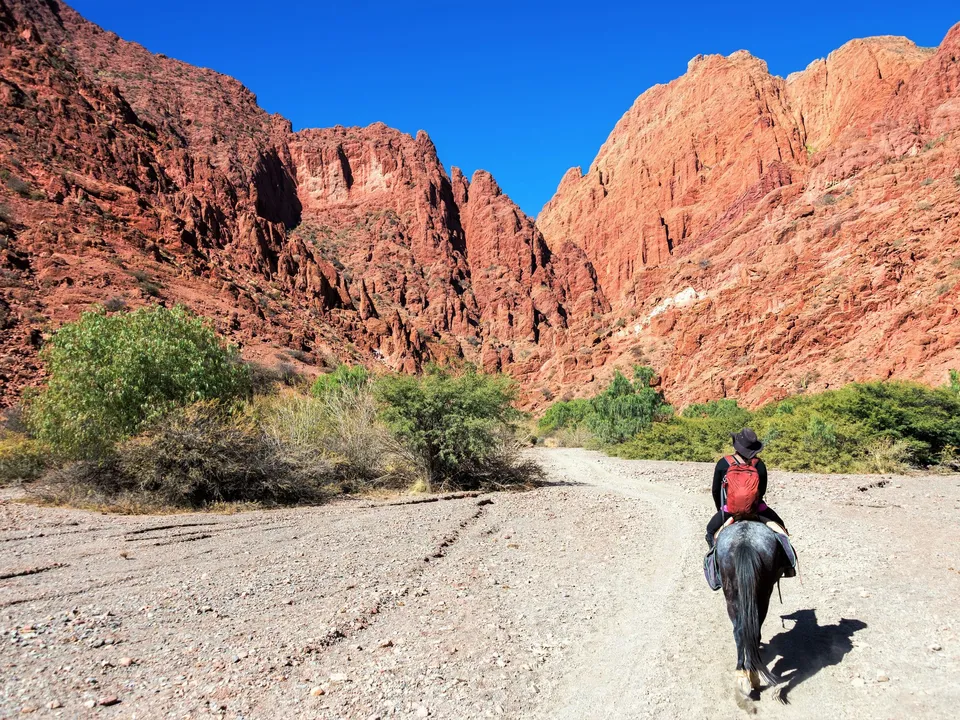 Paardrijden in Tupiza, Bolivia