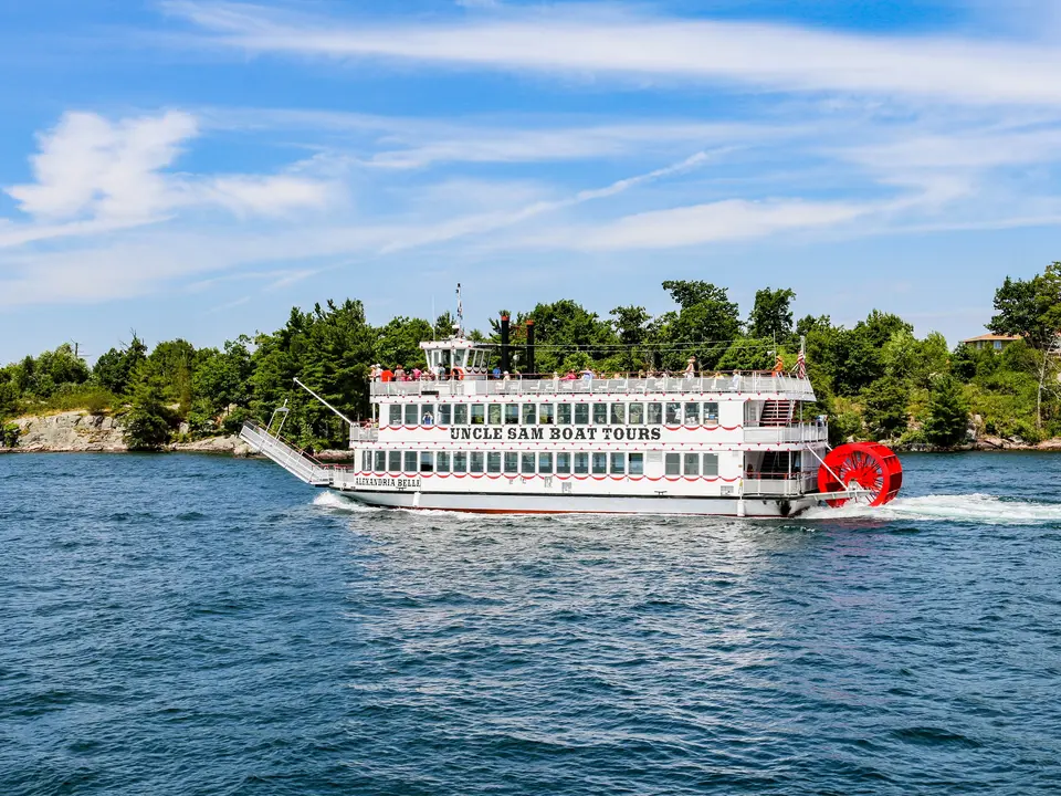 Raderboot bij Thousand Islands, Canada