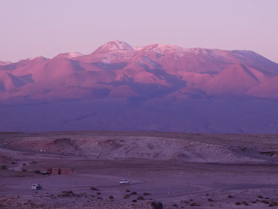Atacama woestijn tijdens zonsondergang
