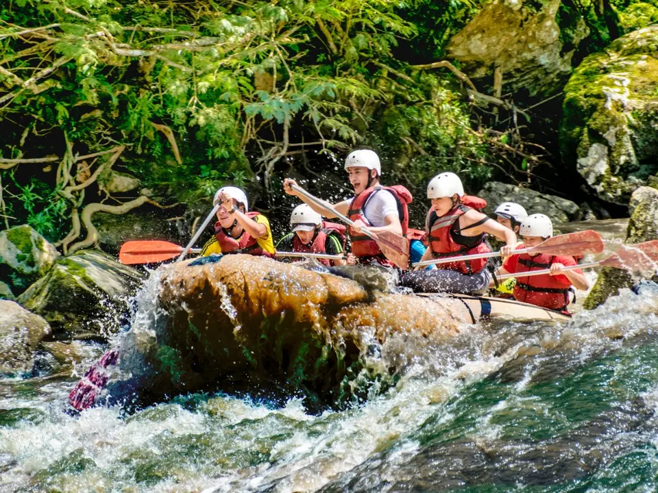 Raften op de rivier bij Barichara