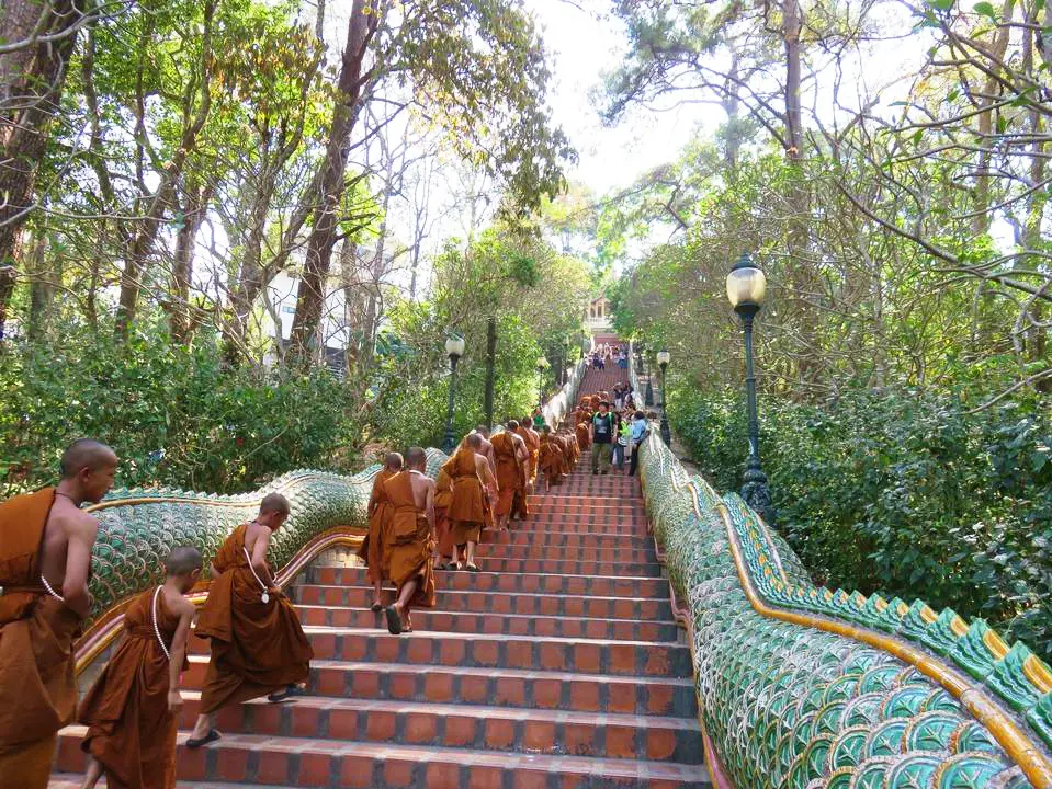 Monniken in Thailand