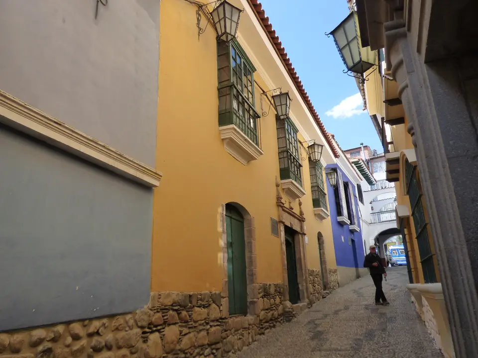 Gekleurde gebouwen in La Paz - Bolivia