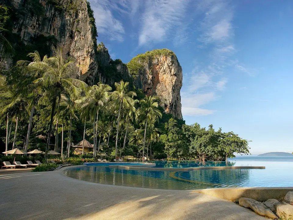 Het luxe Rayavadee in Krabi in Thailand