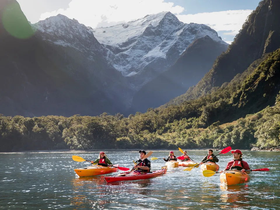 Kajakken in Milford Sound