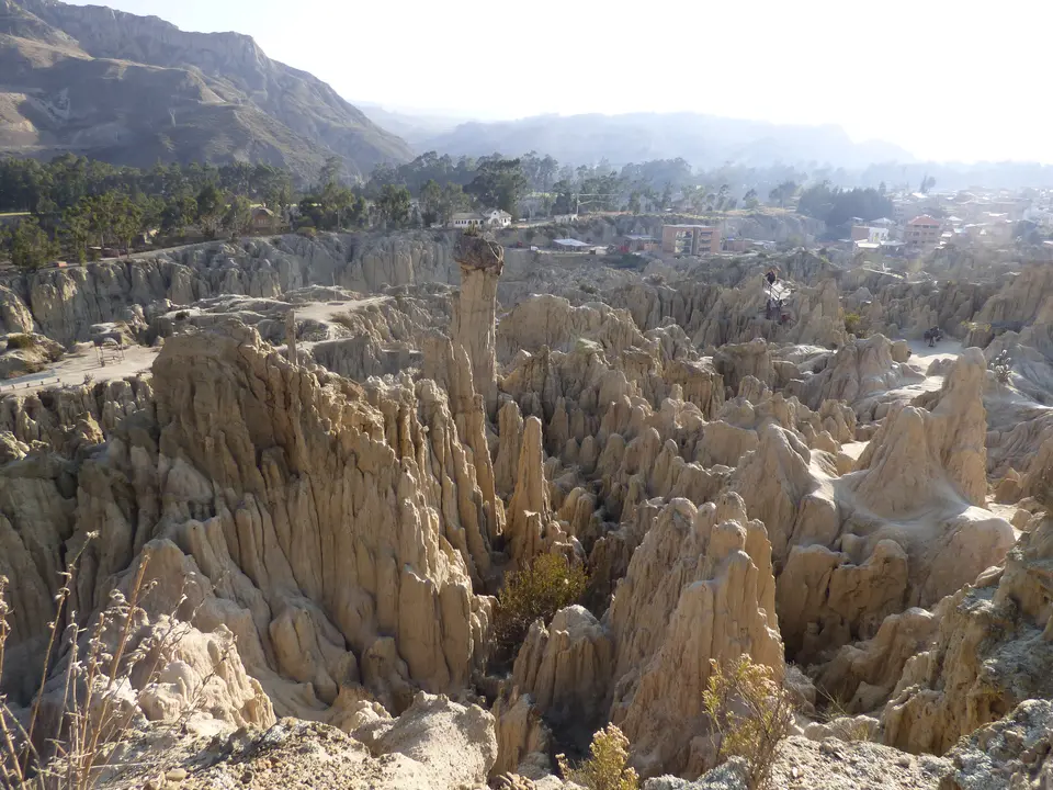Zand- en steenformaties bij La Paz - Bolivia