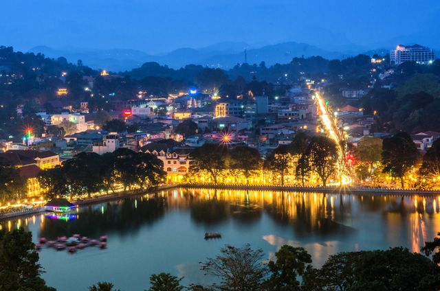 Uitzicht op Kandy Stad in Sri Lanka