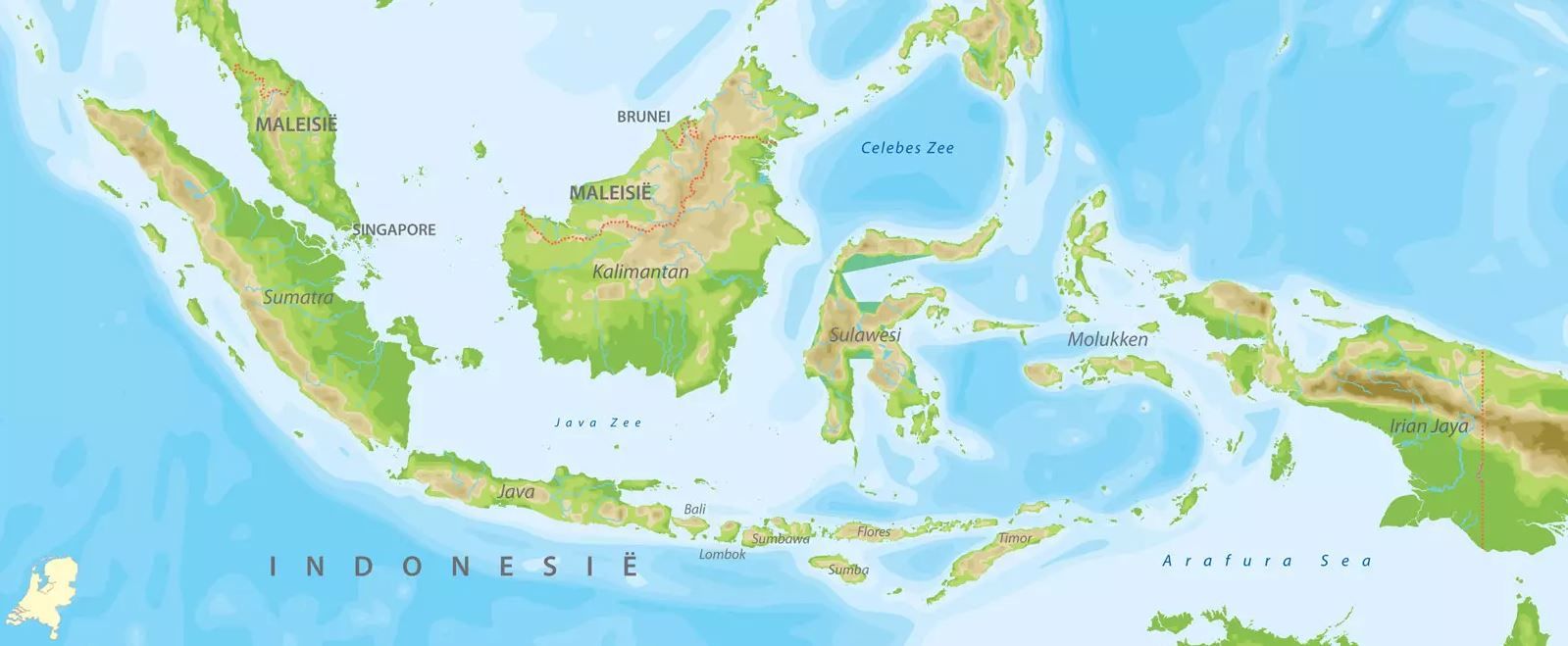 Kaart van Indonesië