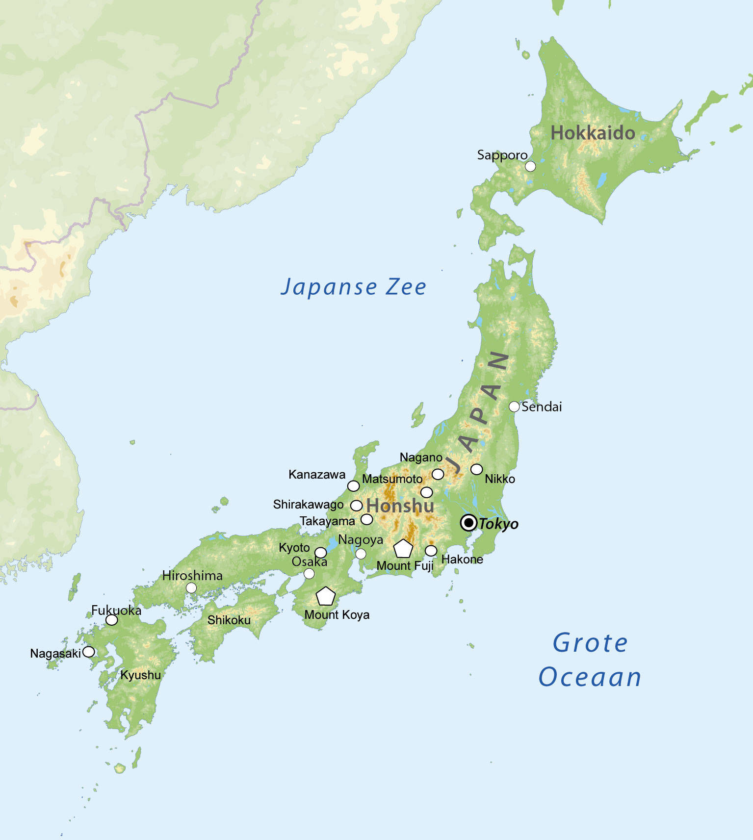 Kaart van Japan