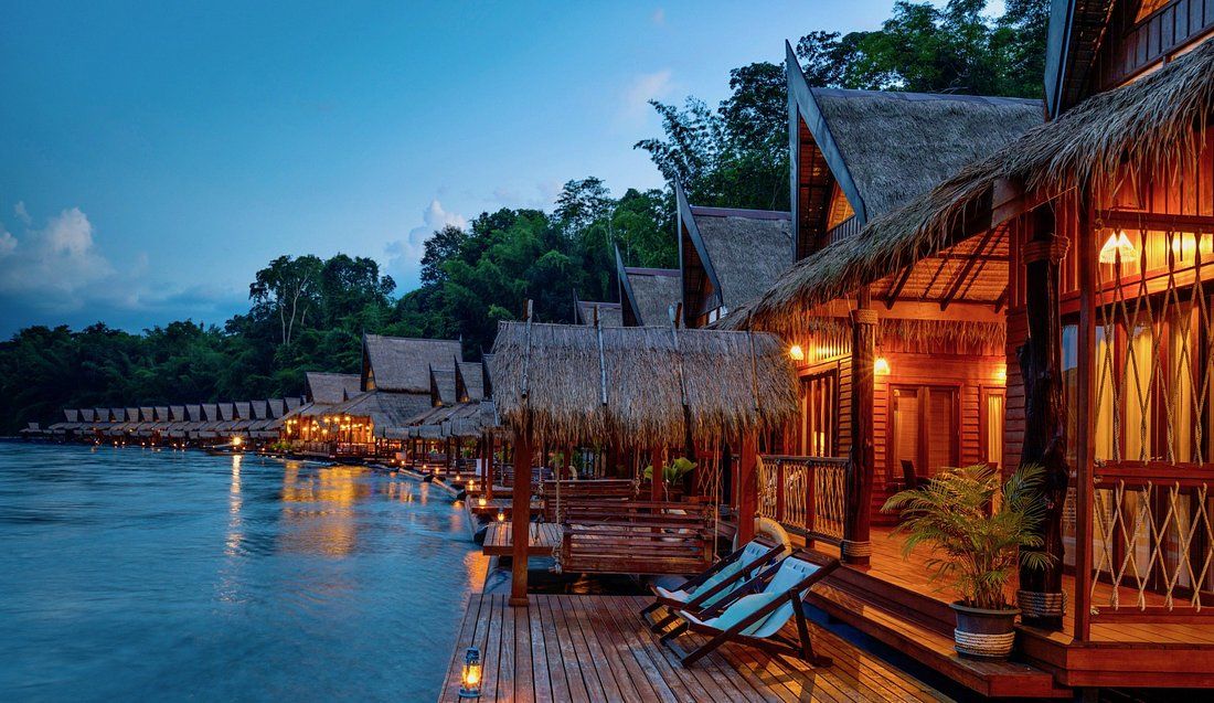 Floathouse in Thailand Kanchanaburi