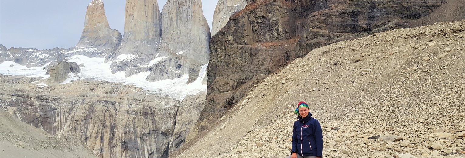 Eva in Torres del Paine, Chili Eva in Torres del Paine, Chili