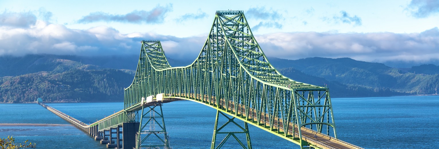 Astoria-Megler brug bij Astoria, tussen Oregon en Washington State, VS