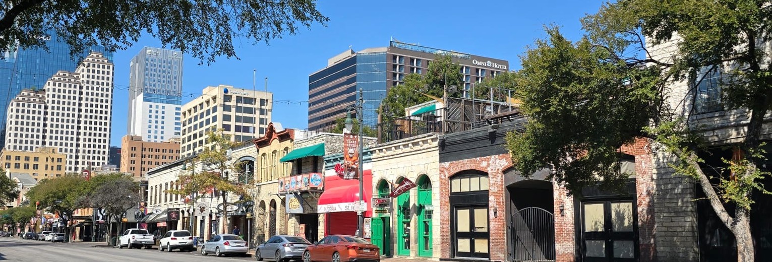 Geniet van live muziek op Sixth Street in Austin, Texas, Verenigde Staten