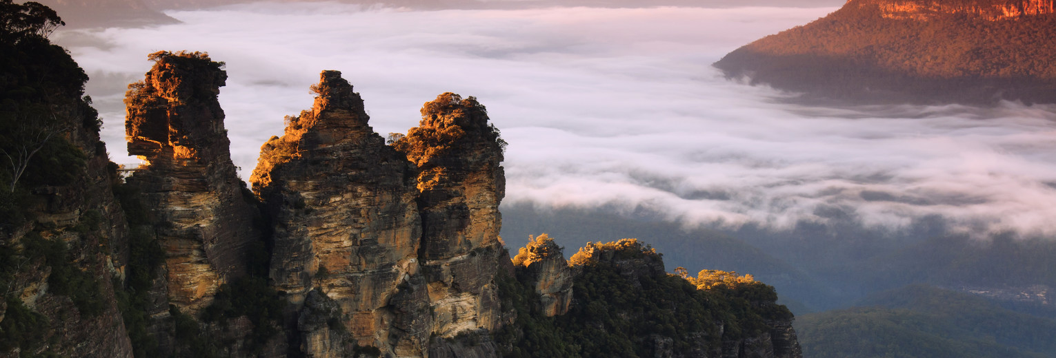 Blue Mountains uitzichtpunt de Three Sisters, Australië