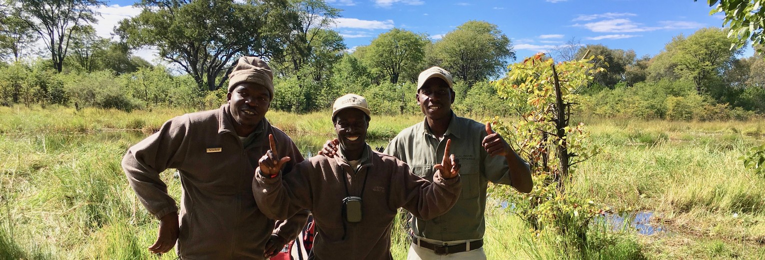 Op pad met onze gidsen in Botswana