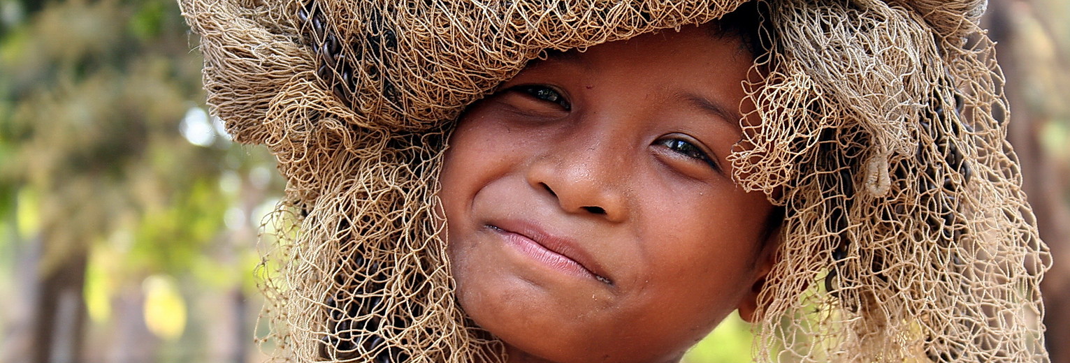 Een jongetje in Cambodja